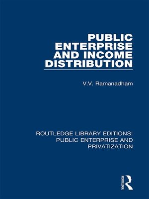 cover image of Public Enterprise and Income Distribution